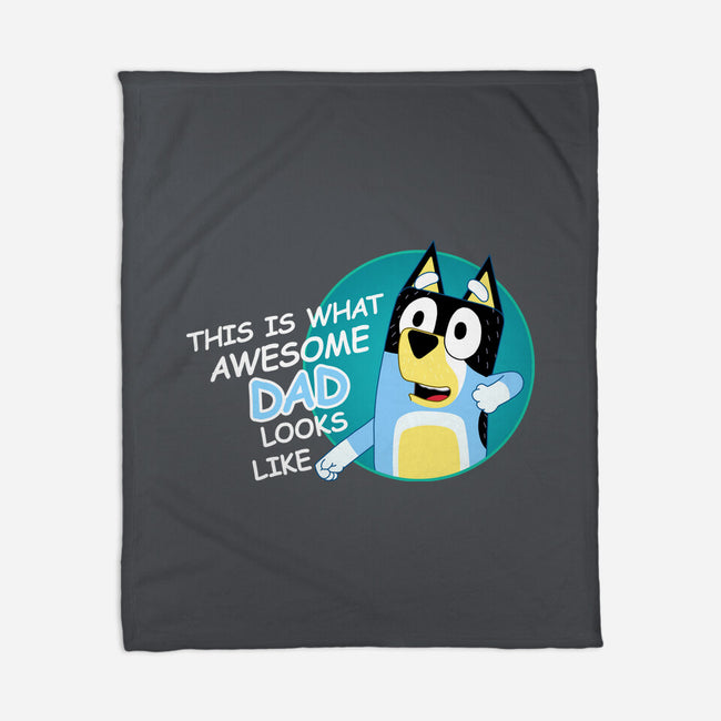 Awesome Dad-None-Fleece-Blanket-MaxoArt