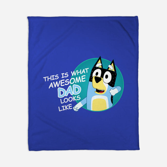 Awesome Dad-None-Fleece-Blanket-MaxoArt