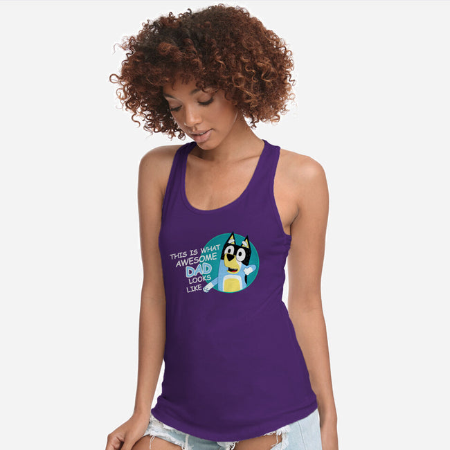 Awesome Dad-Womens-Racerback-Tank-MaxoArt