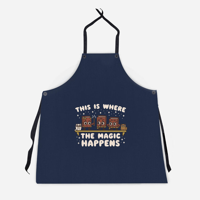 Where The Magic Happens-Unisex-Kitchen-Apron-Weird & Punderful