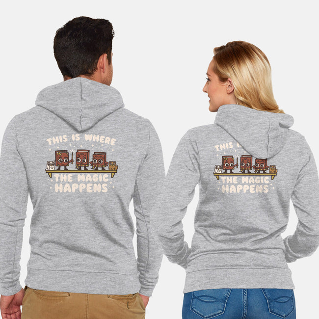 Where The Magic Happens-Unisex-Zip-Up-Sweatshirt-Weird & Punderful