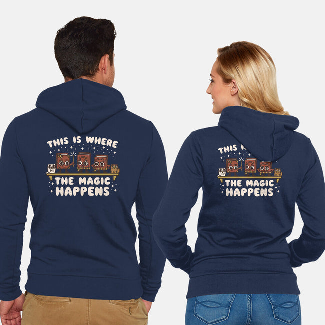 Where The Magic Happens-Unisex-Zip-Up-Sweatshirt-Weird & Punderful