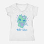 Hello Alien-Womens-V-Neck-Tee-xMorfina