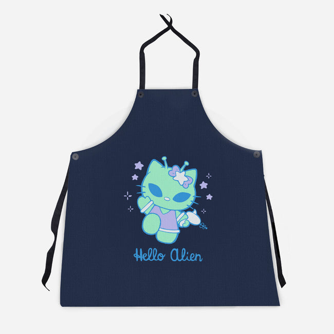 Hello Alien-Unisex-Kitchen-Apron-xMorfina