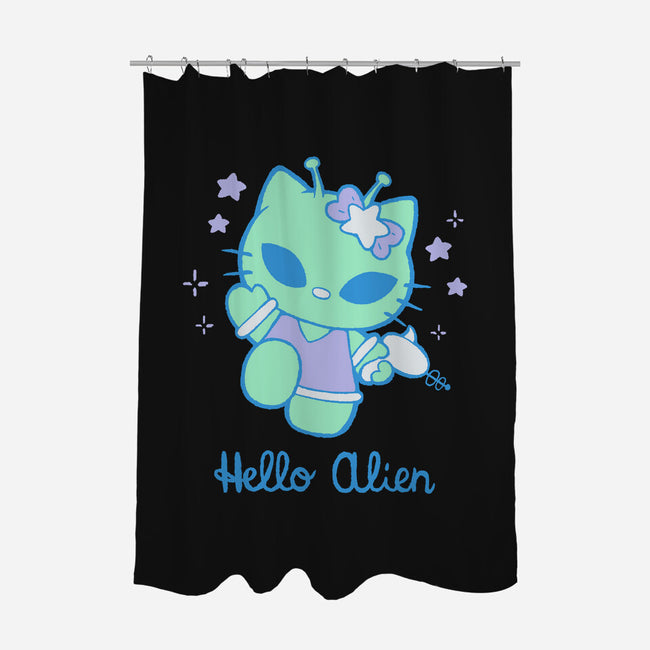 Hello Alien-None-Polyester-Shower Curtain-xMorfina