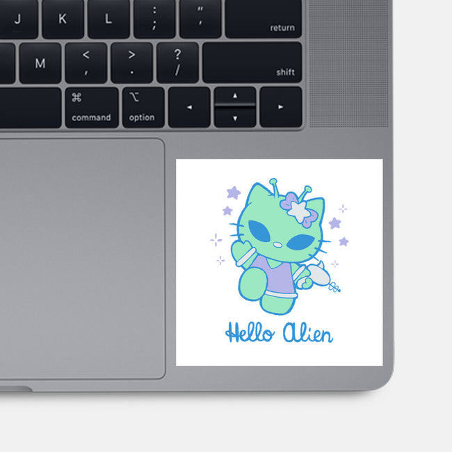 Hello Alien-None-Glossy-Sticker-xMorfina