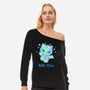 Hello Alien-Womens-Off Shoulder-Sweatshirt-xMorfina