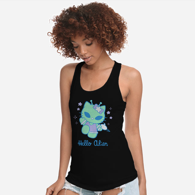 Hello Alien-Womens-Racerback-Tank-xMorfina