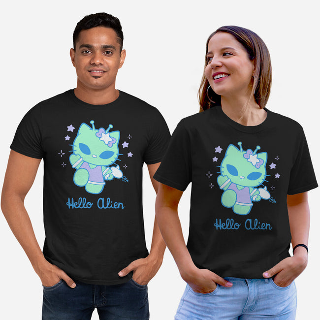 Hello Alien-Unisex-Basic-Tee-xMorfina