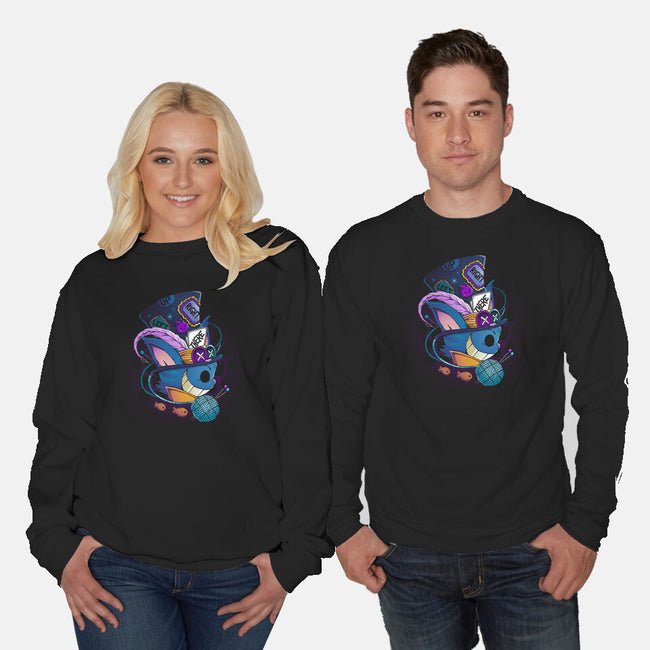 Weird Hatter-Unisex-Crew Neck-Sweatshirt-Vallina84