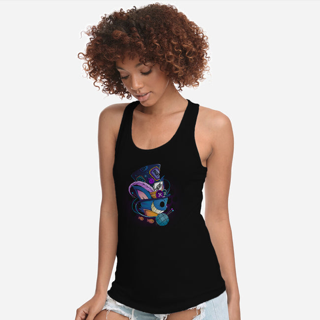 Weird Hatter-Womens-Racerback-Tank-Vallina84