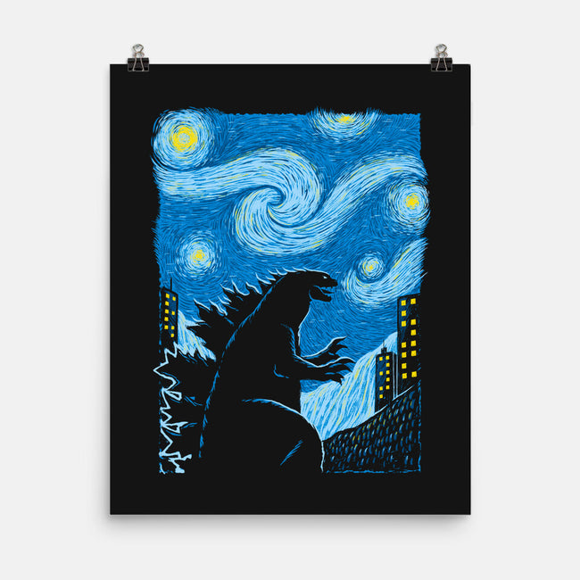 Gogh-Zilla-None-Matte-Poster-Umberto Vicente