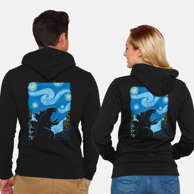 Gogh-Zilla-Unisex-Zip-Up-Sweatshirt-Umberto Vicente