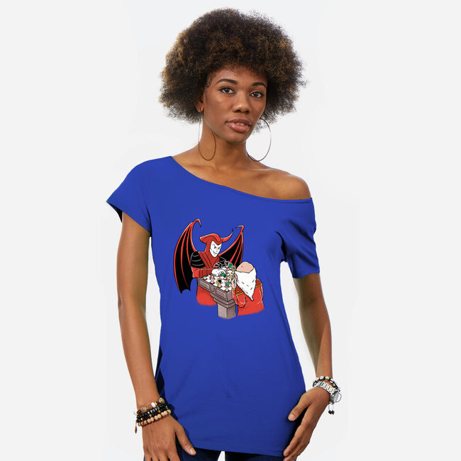 Masters Of Chess-Womens-Off Shoulder-Tee-Umberto Vicente