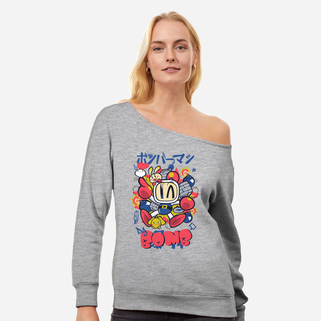 Da Bomb-Womens-Off Shoulder-Sweatshirt-Arinesart