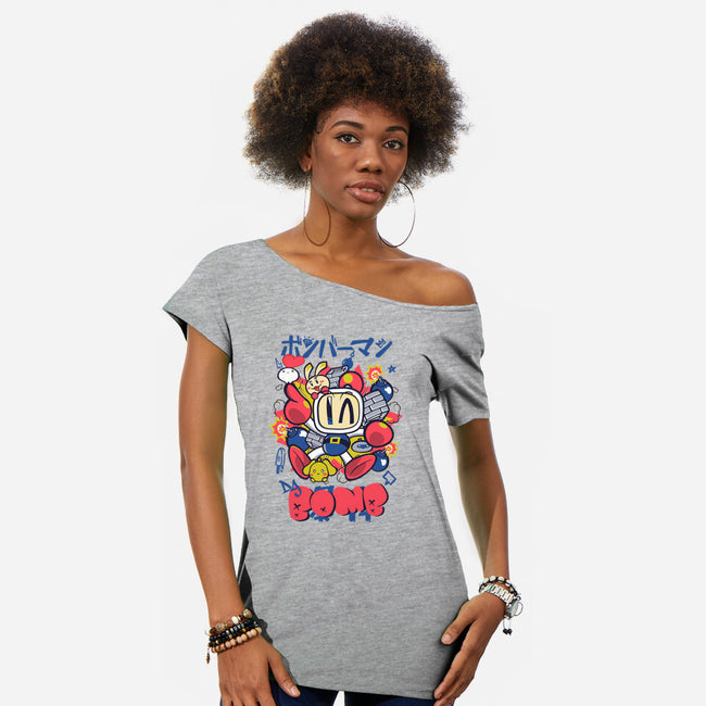 Da Bomb-Womens-Off Shoulder-Tee-Arinesart