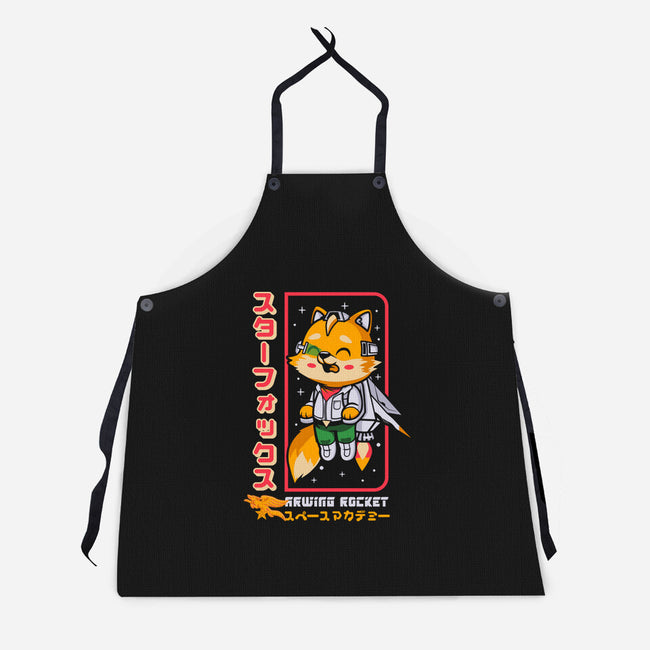 Space Foxey-Unisex-Kitchen-Apron-Arinesart