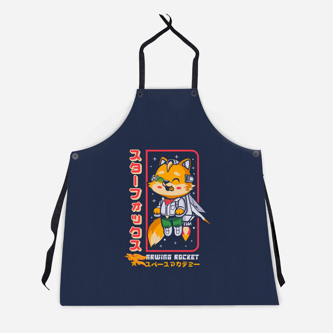 Space Foxey-Unisex-Kitchen-Apron-Arinesart