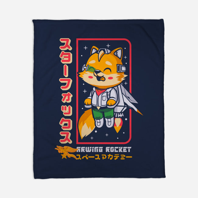 Space Foxey-None-Fleece-Blanket-Arinesart