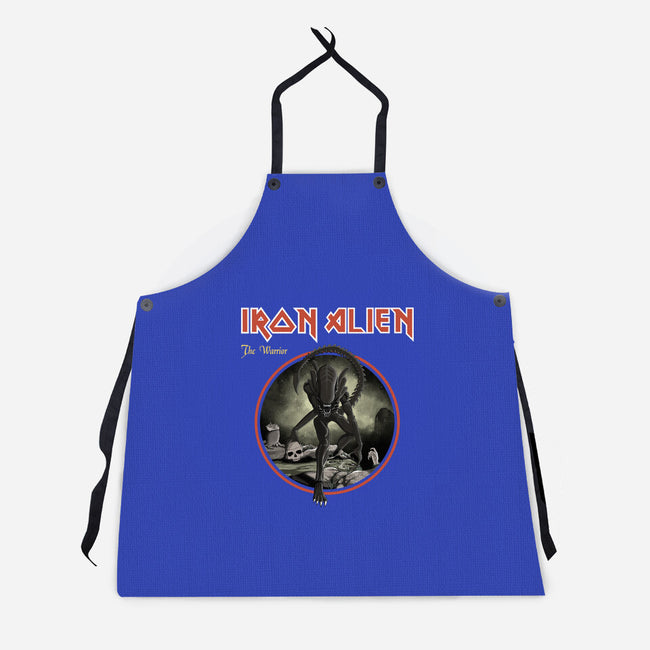 Iron Alien-Unisex-Kitchen-Apron-retrodivision