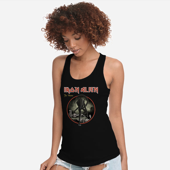 Iron Alien-Womens-Racerback-Tank-retrodivision