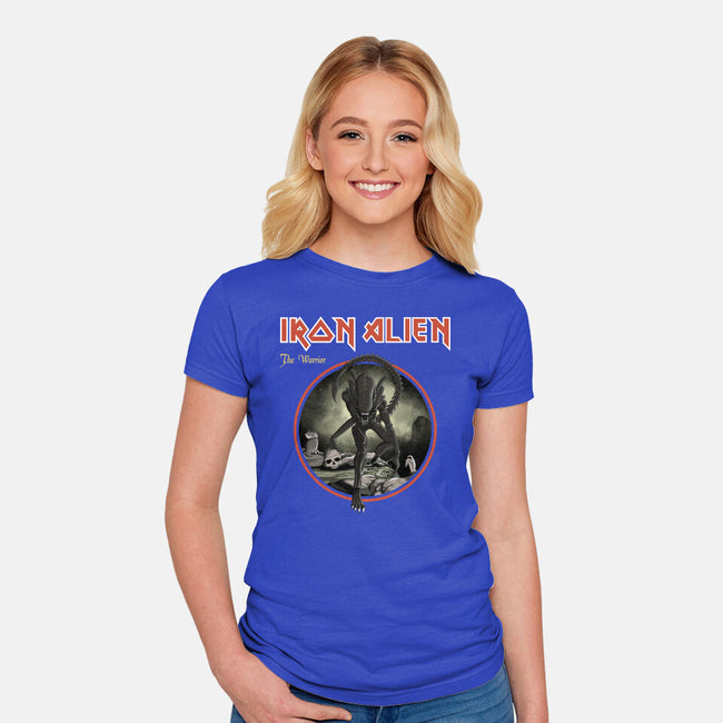 Iron Alien-Womens-Fitted-Tee-retrodivision