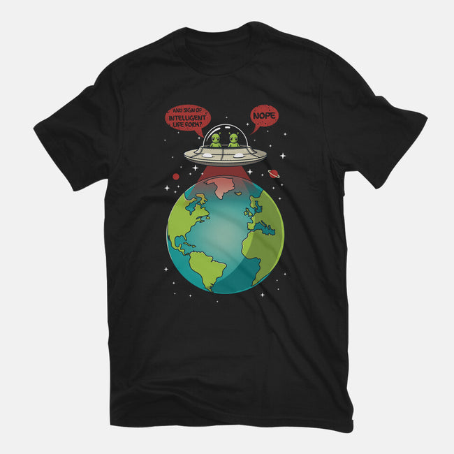 No Intelligent Life Form Found-Womens-Basic-Tee-erion_designs