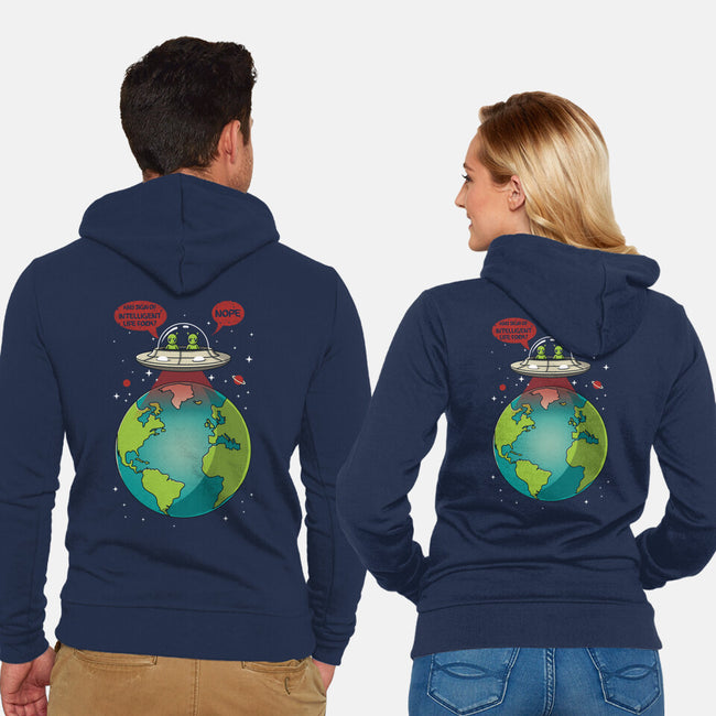 No Intelligent Life Form Found-Unisex-Zip-Up-Sweatshirt-erion_designs