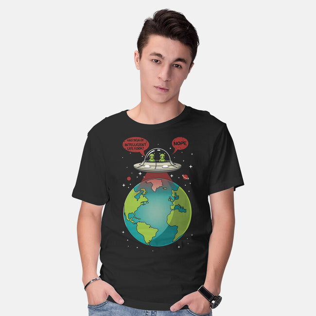 No Intelligent Life Form Found-Mens-Basic-Tee-erion_designs