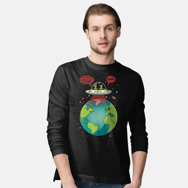 No Intelligent Life Form Found-Mens-Long Sleeved-Tee-erion_designs