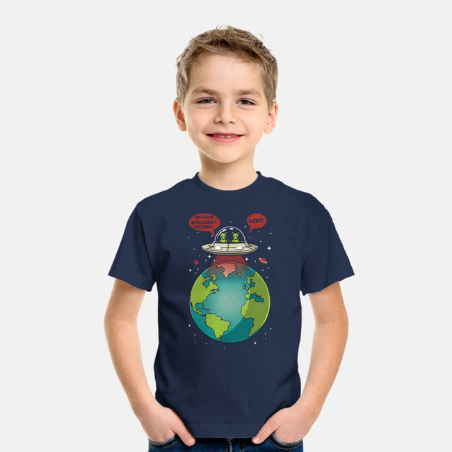 No Intelligent Life Form Found-Youth-Basic-Tee-erion_designs