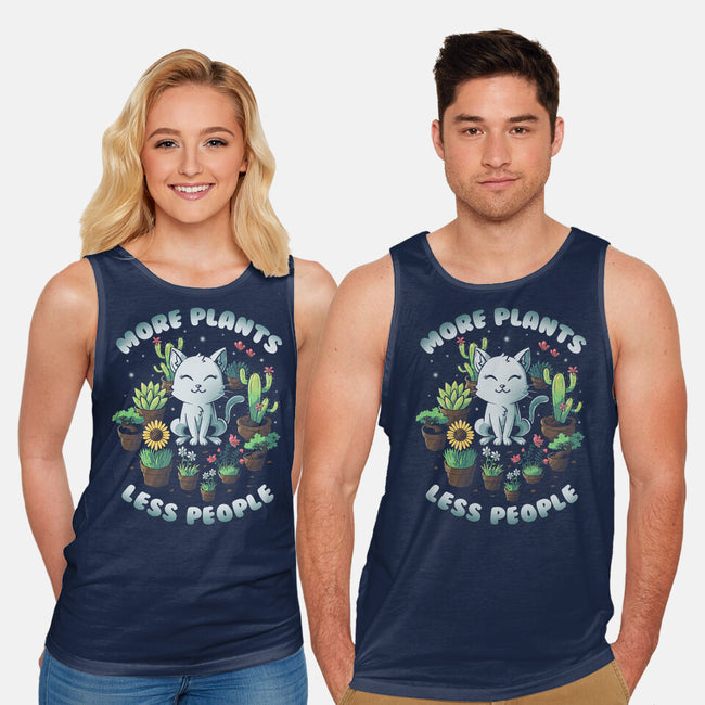 More Plants Less People-Unisex-Basic-Tank-koalastudio