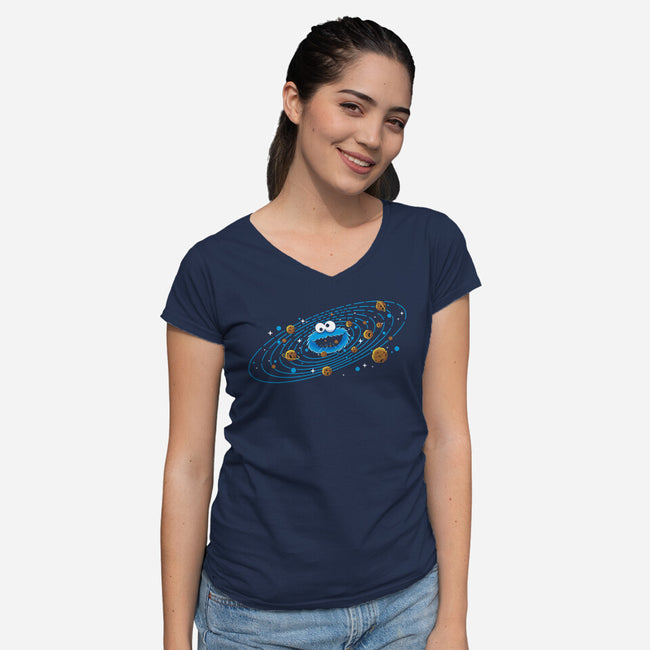 Cookie Orbit-Womens-V-Neck-Tee-erion_designs