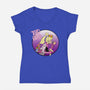 Toad Girl-Womens-V-Neck-Tee-Nerding Out Studio