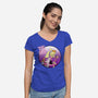 Toad Girl-Womens-V-Neck-Tee-Nerding Out Studio