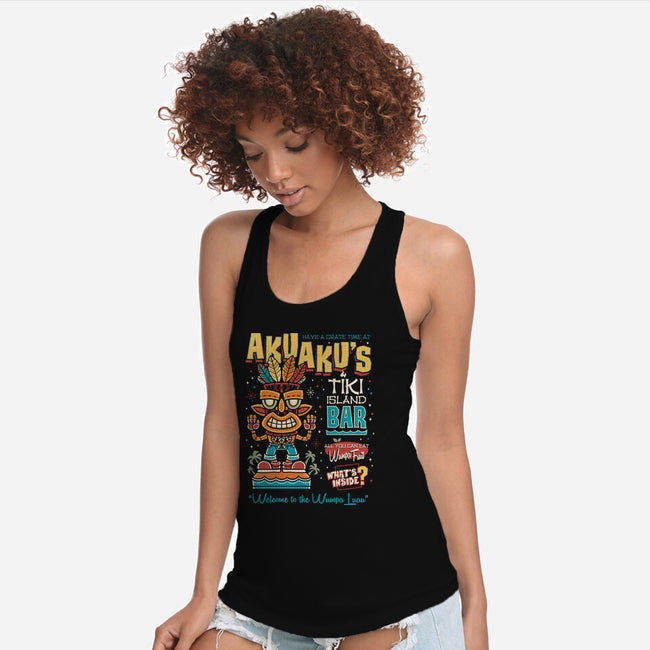 Aku Aku's Tiki Island-Womens-Racerback-Tank-Nemons