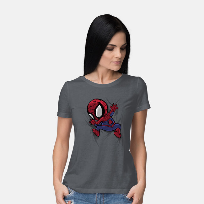 My Portable Spidey-Womens-Basic-Tee-zascanauta