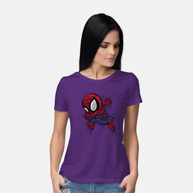 My Portable Spidey-Womens-Basic-Tee-zascanauta