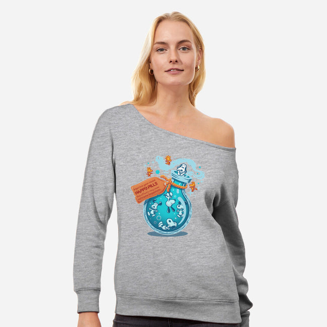 Happy Pills-Womens-Off Shoulder-Sweatshirt-erion_designs