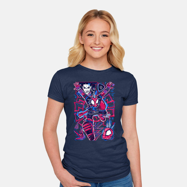 Hobie Brown Spider Punk-Womens-Fitted-Tee-Panchi Art