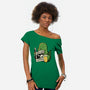 Jurassic News-Womens-Off Shoulder-Tee-tobefonseca