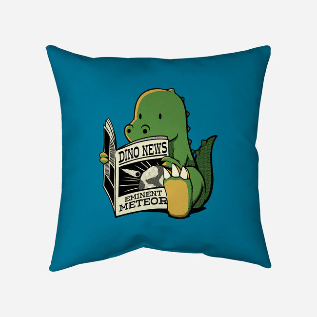 Jurassic News-None-Removable Cover-Throw Pillow-tobefonseca