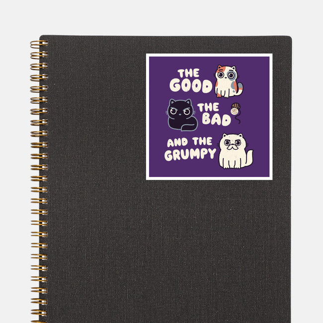 Good Bad And Grumpy-None-Glossy-Sticker-Weird & Punderful