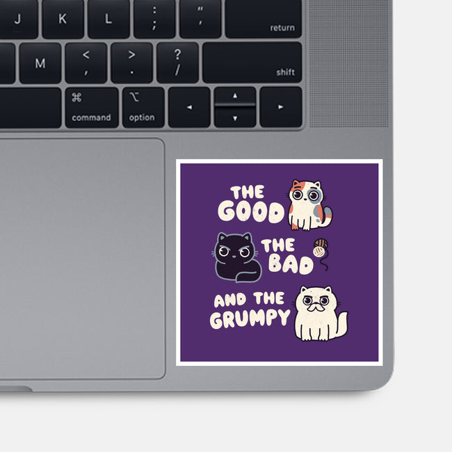 Good Bad And Grumpy-None-Glossy-Sticker-Weird & Punderful