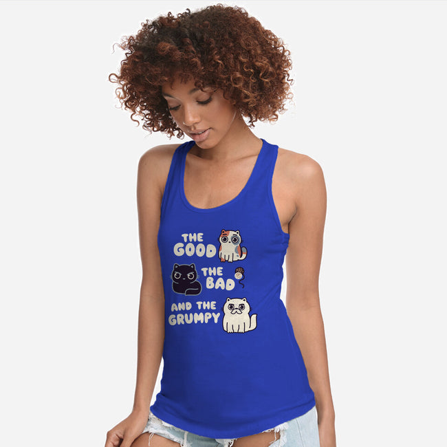 Good Bad And Grumpy-Womens-Racerback-Tank-Weird & Punderful