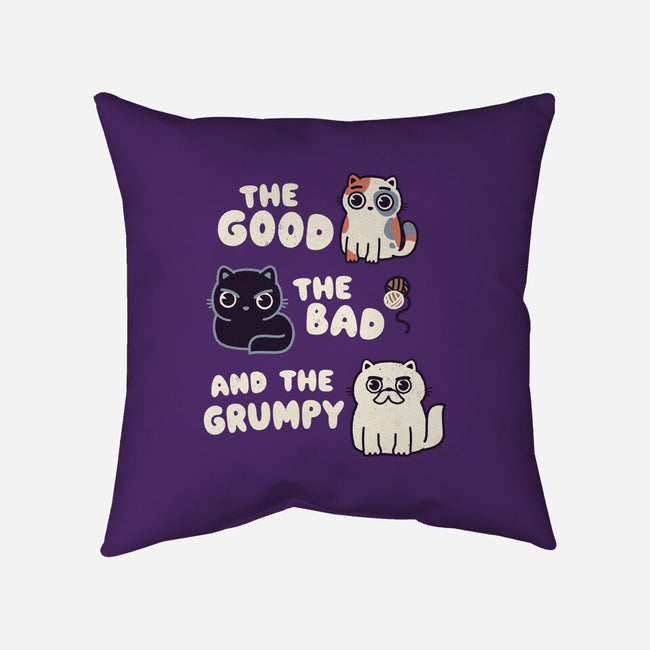 Good Bad And Grumpy-None-Removable Cover-Throw Pillow-Weird & Punderful