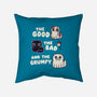 Good Bad And Grumpy-None-Removable Cover-Throw Pillow-Weird & Punderful