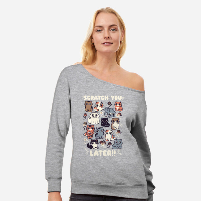 Scratch You Later-Womens-Off Shoulder-Sweatshirt-Weird & Punderful