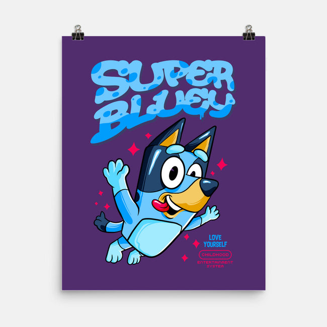 Super Bluey-None-Matte-Poster-spoilerinc