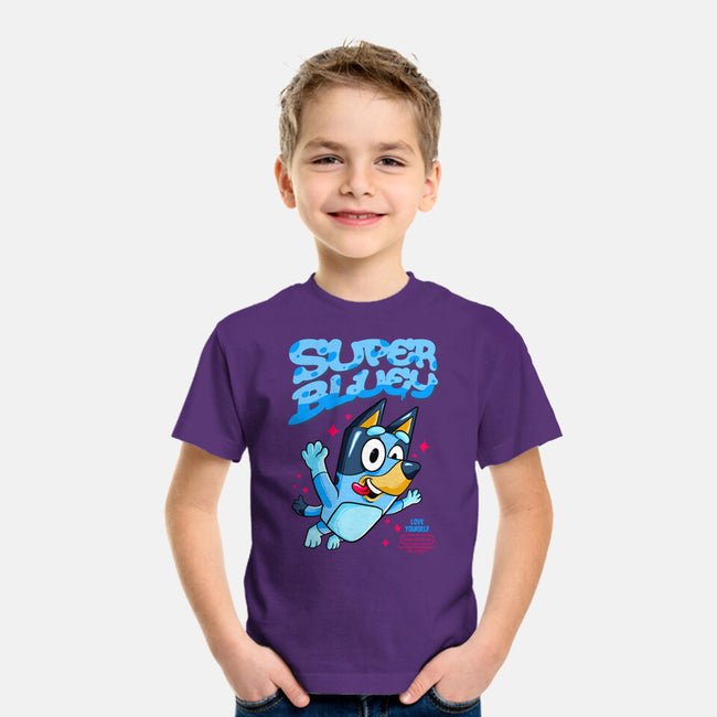 Super Bluey-Youth-Basic-Tee-spoilerinc